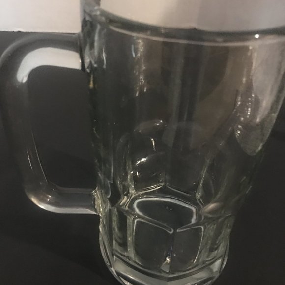 Set of 2 Large Heavy Glass Beer Mugs - Picture 6 of 12